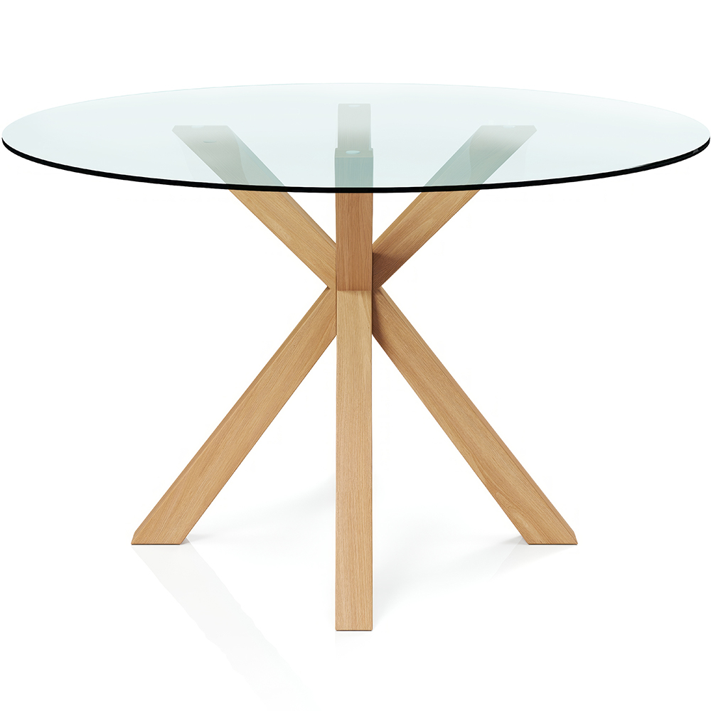  Buy Round Dining Table - 120CM - Glass  - Tauwa Natural 61163 - in the UK