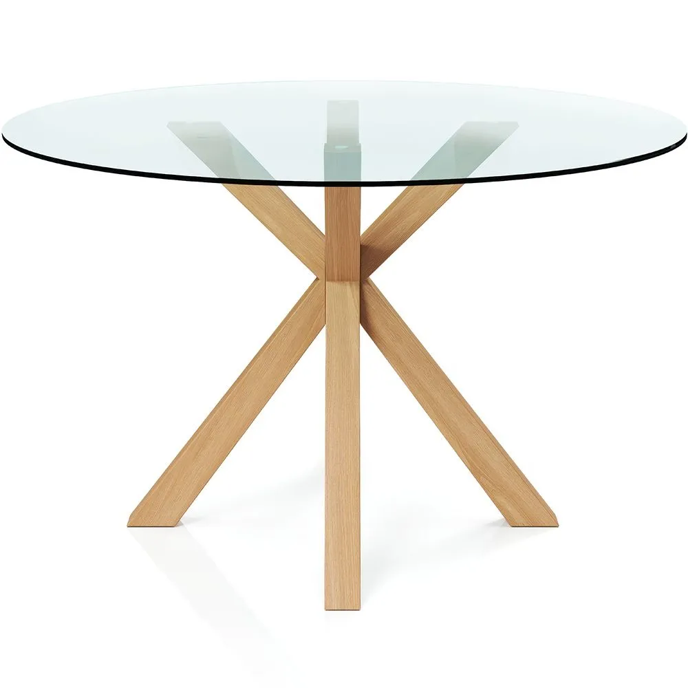 Round Dining Table - 120CM - Glass  - Tauwa image 8