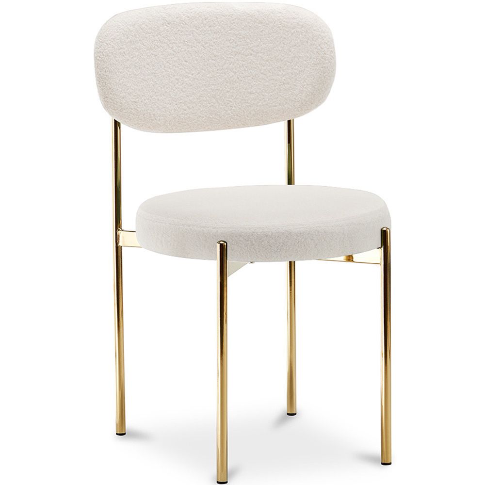 Dining Chair - Upholstered in Bouclé Fabric - Dahe image 8