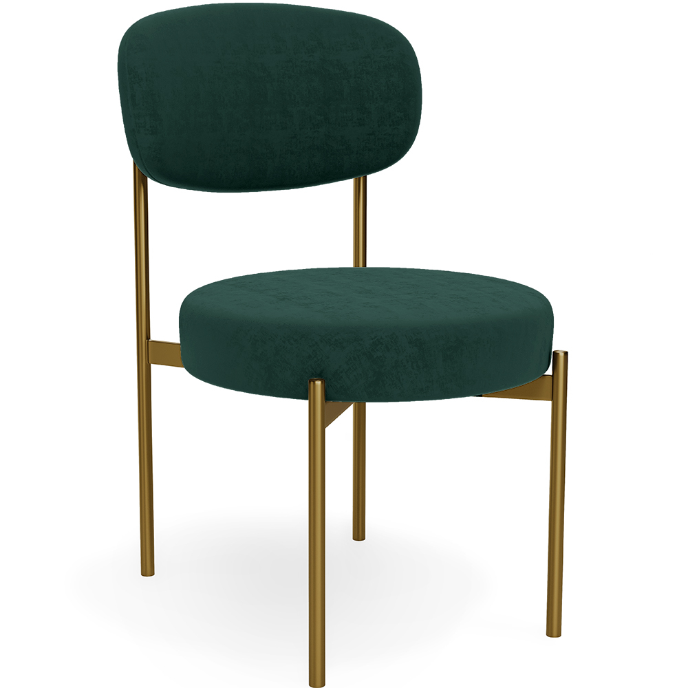  Buy Dining Chair - Upholstered in Velvet - Golden metal - Dahe Dark green 61166 - in the UK