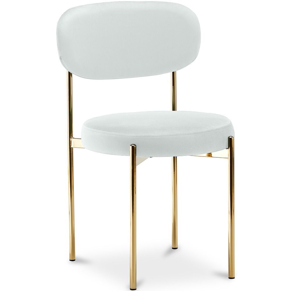 Dining Chair - Upholstered in Velvet - Golden metal - Dahe image 8
