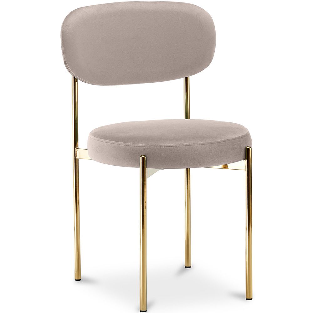 Dining Chair - Upholstered in Velvet - Golden metal - Dahe image 8