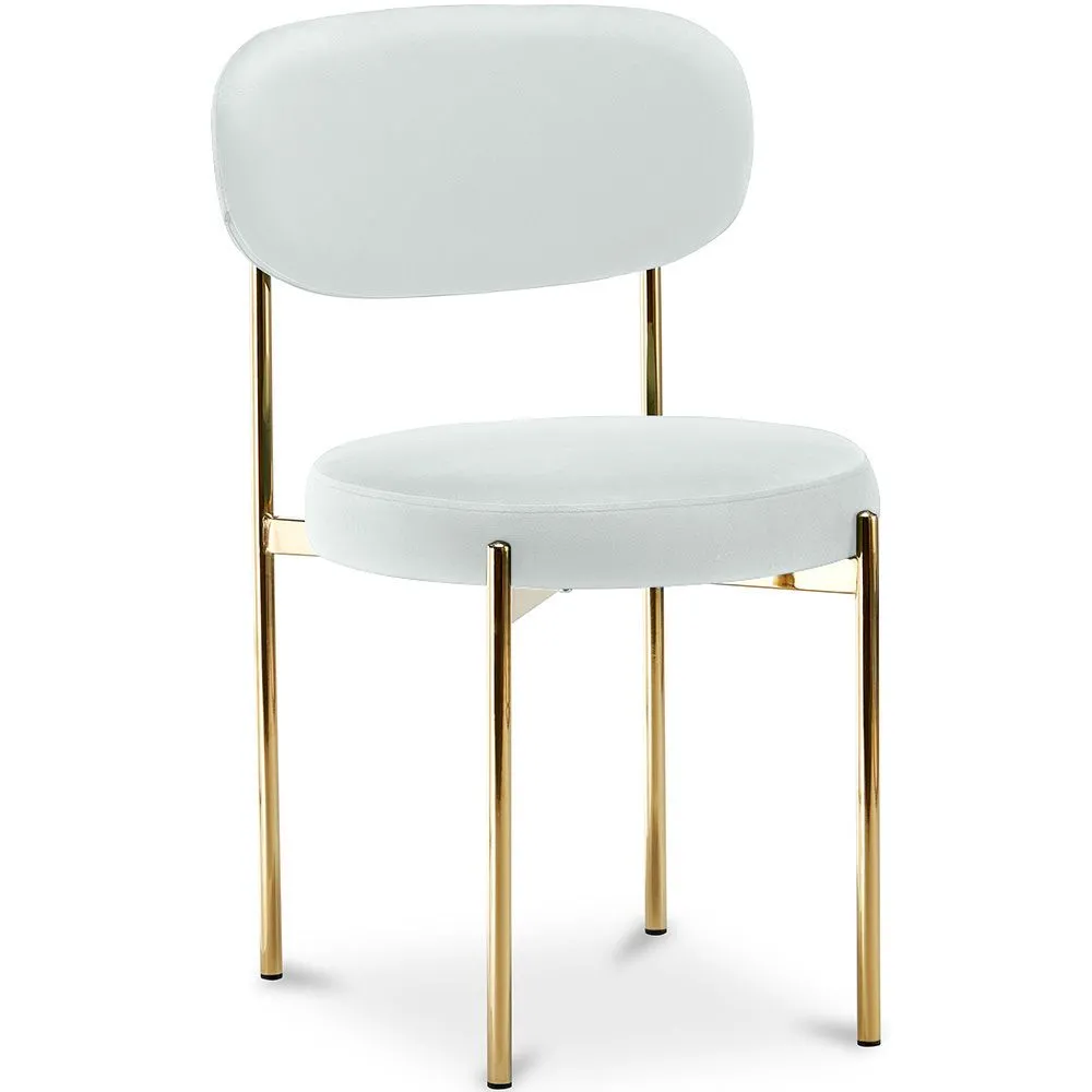 Dining Chair - Upholstered in Velvet - Golden metal - Dahe image 8
