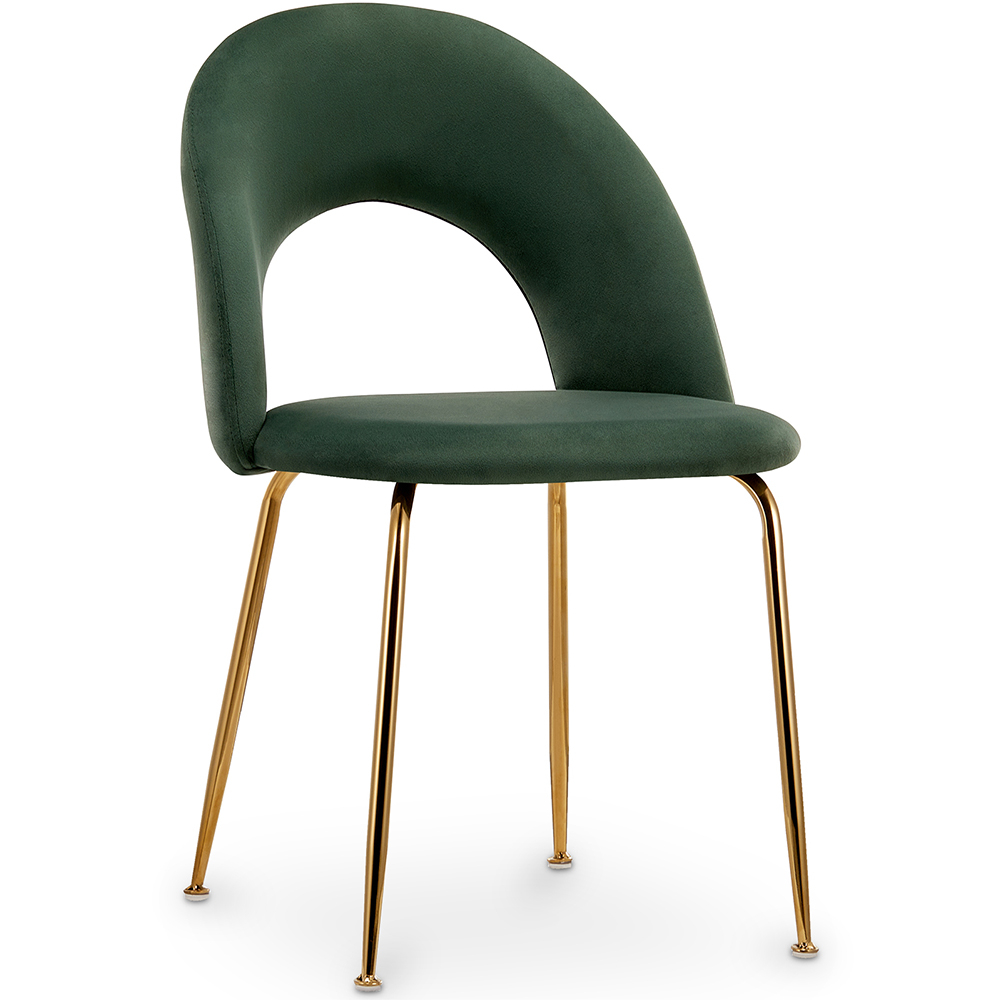  Buy Dining Chair - Upholstered in Velvet - Amarna Dark green 61168 - in the UK
