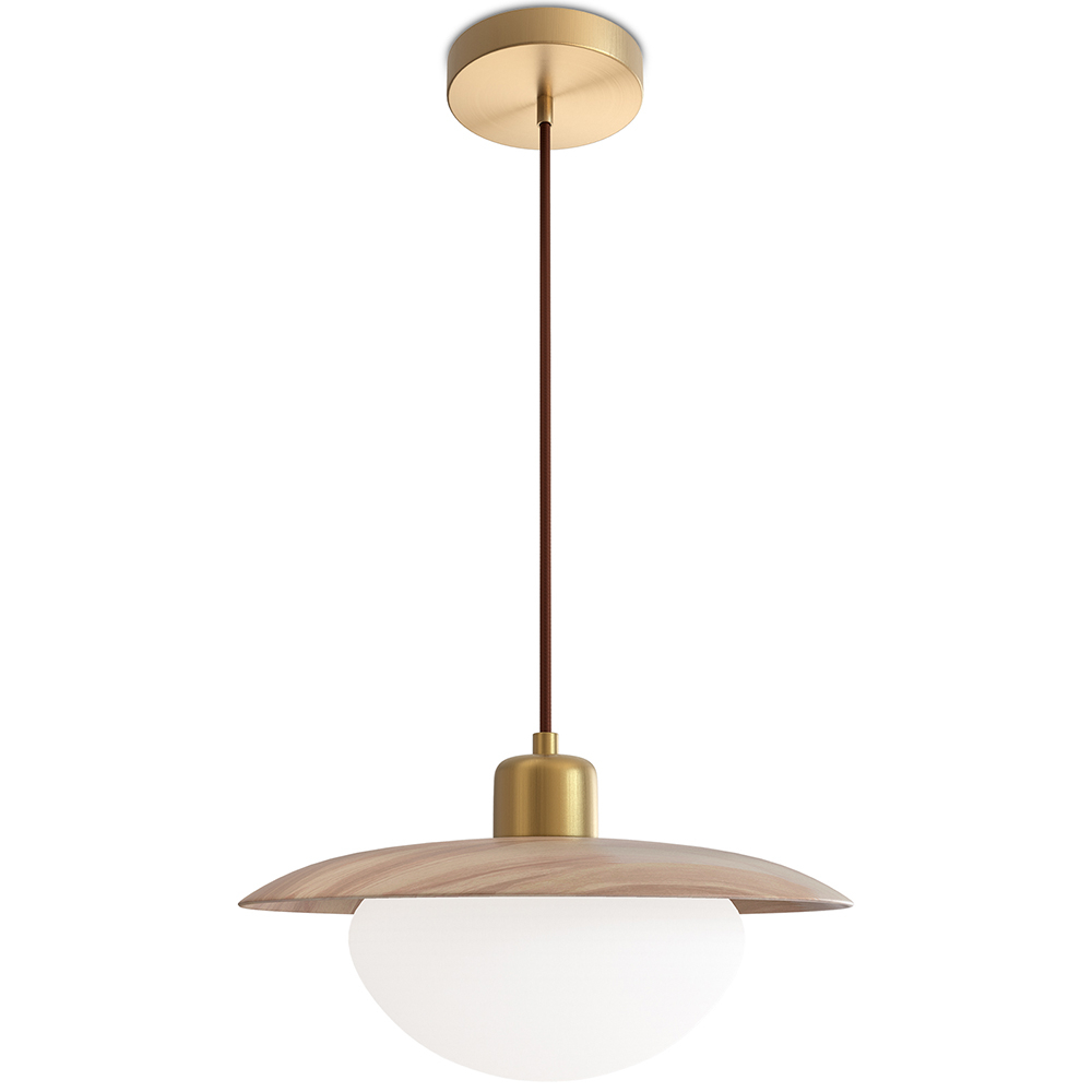  Buy Ceiling Pendant Lamp - Wood - Quinci Natural 61218 - in the UK