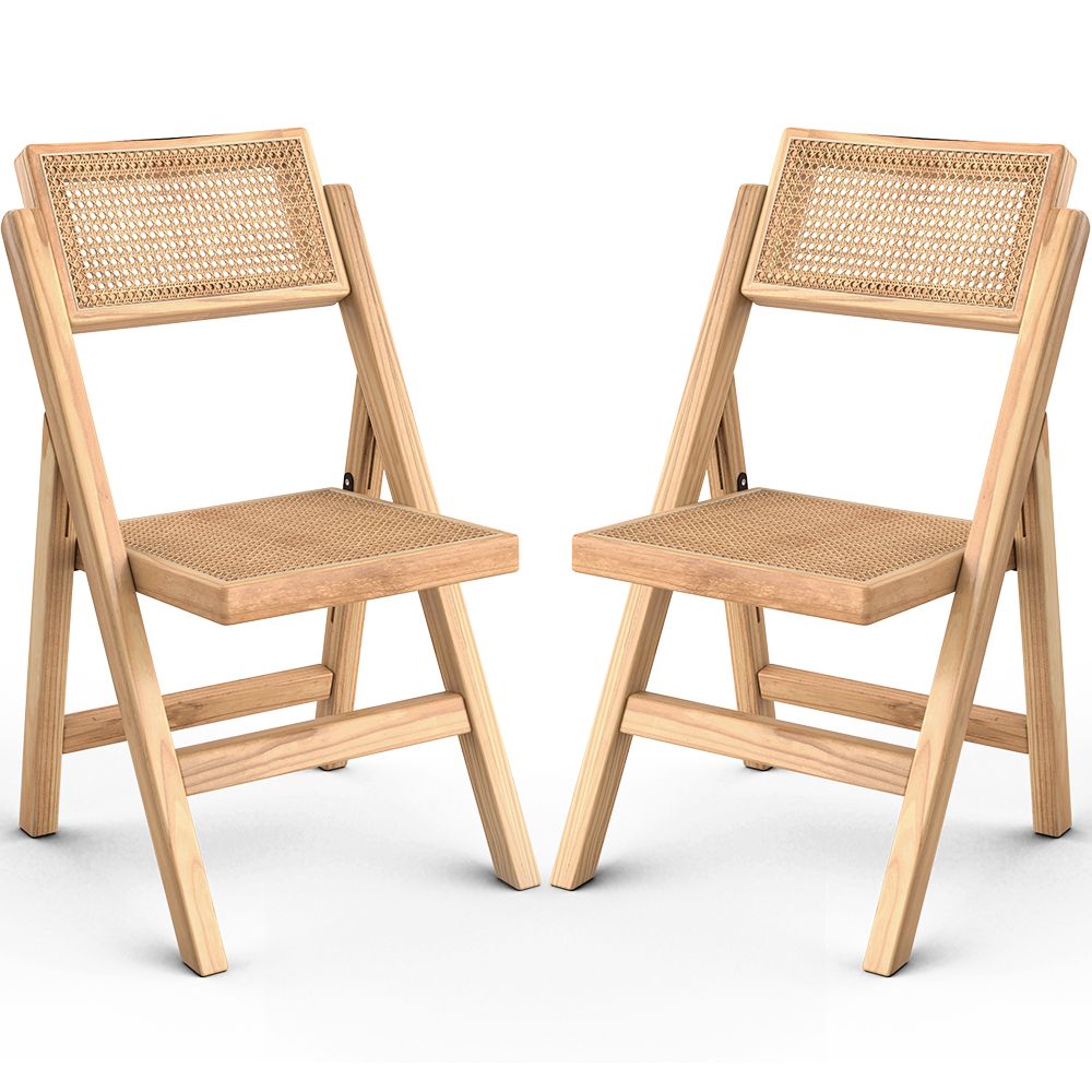 2 pack of Dining chair in Canage rattan and wood - Umbra image 8