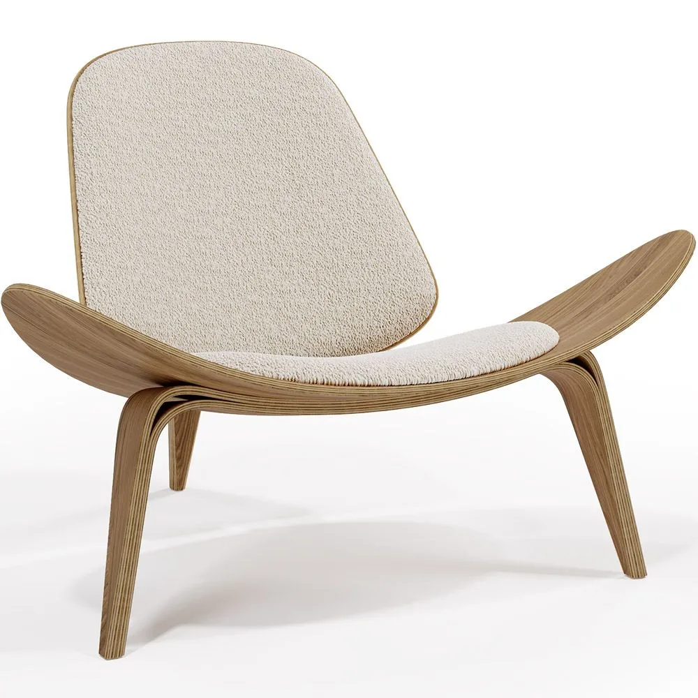 Designer armchair - Scandinavian armchair - Boucle upholstery - Lucy image 8