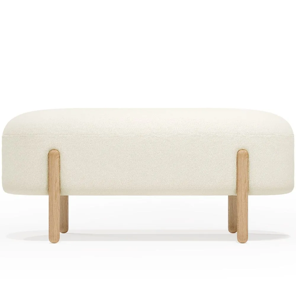 Upholstered Bouclé Bench - Curve image 8