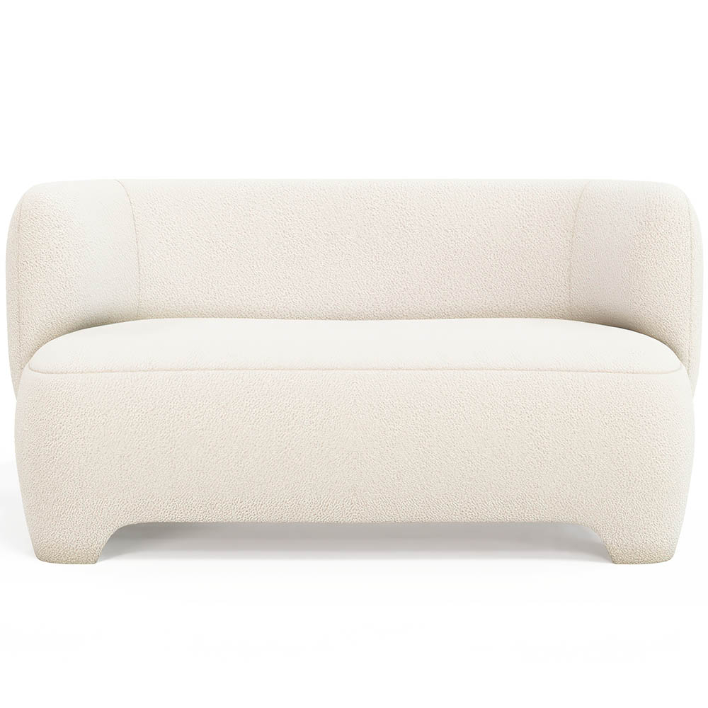  Buy 2/3 Seater Sofa - Upholstered in Bouclé Fabric - Magnolia White 61252 - in the UK