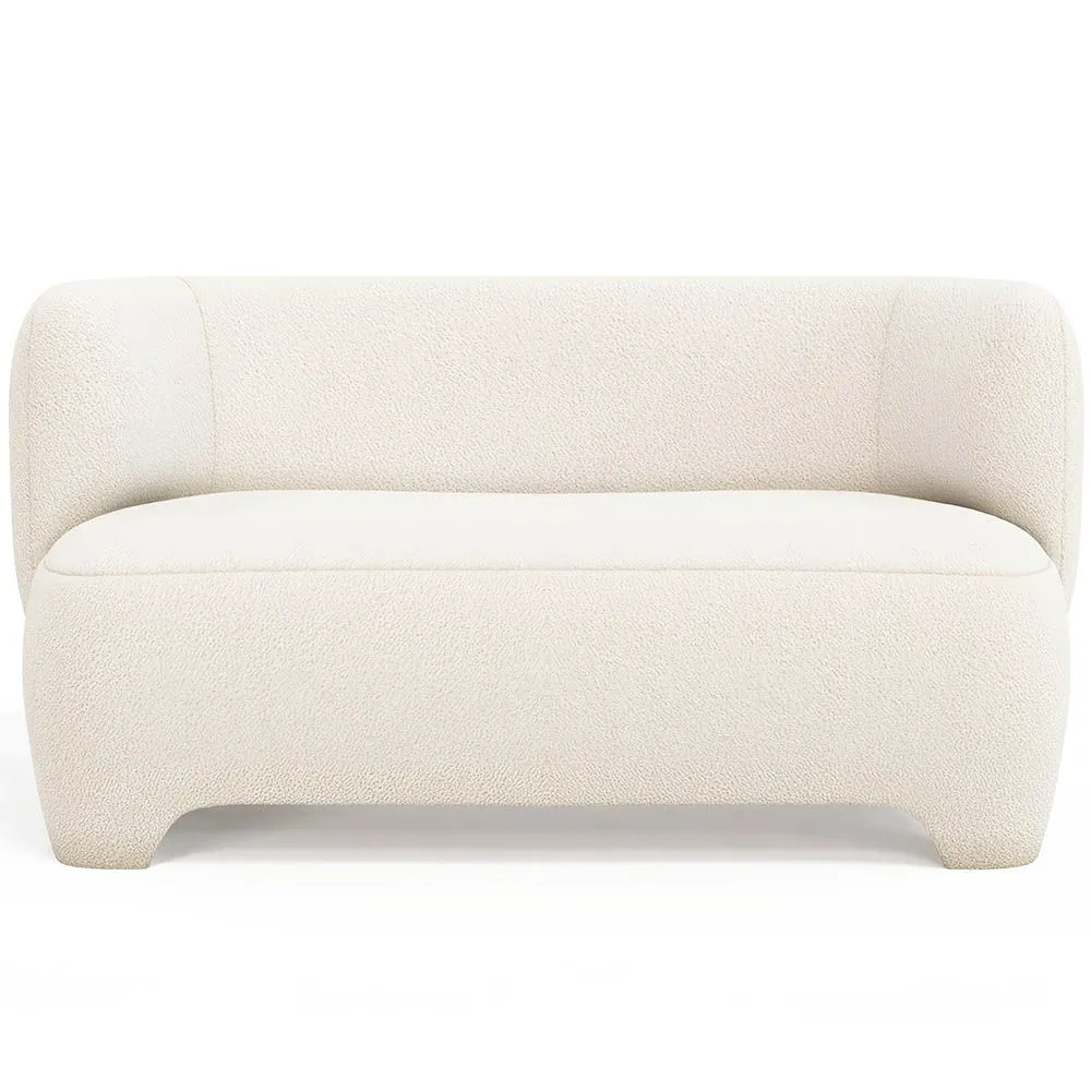 2/3 Seater Sofa - Upholstered in Bouclé Fabric - Magnolia image 8