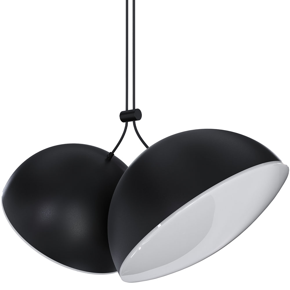  Buy Pendant Lamp - 2 LED Spots - Dual Black 61257 - in the UK