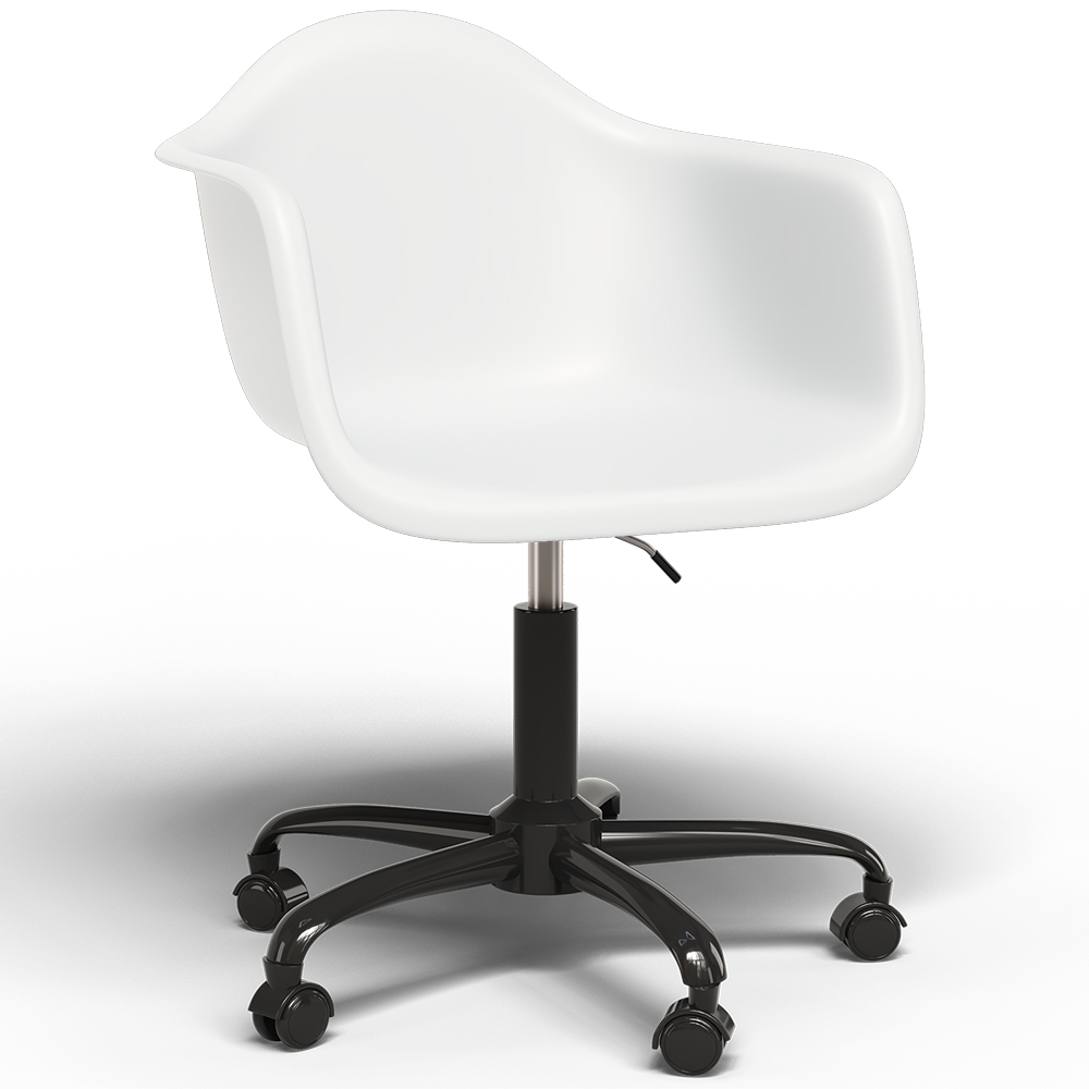  Buy Office Chair with Armrests - Desk Chair with Wheels - Weston Black Frame White 61269 - in the UK
