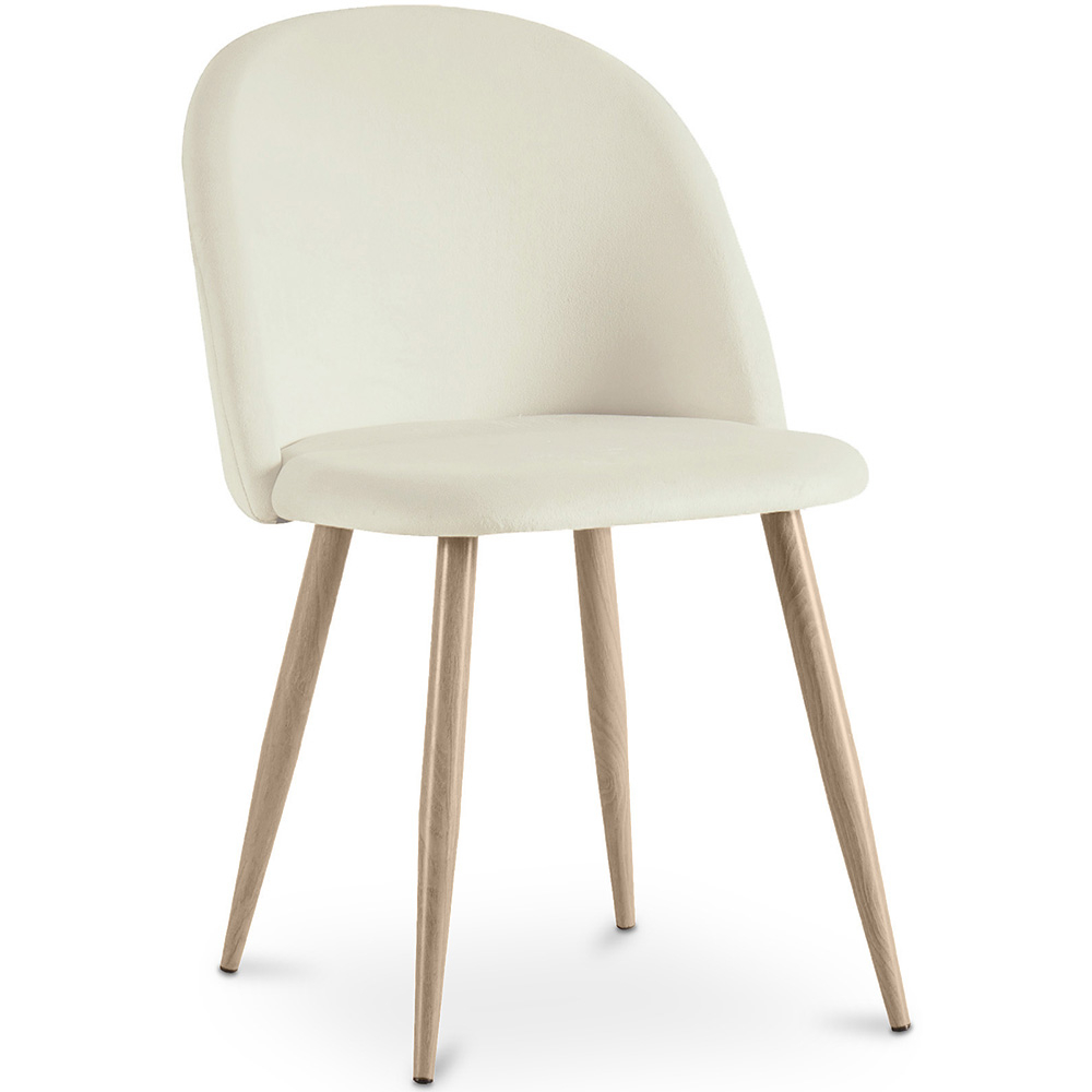  Buy Dining Chair - Velvet Upholstered - Scandinavian Style - Evelyne Cream 59990 - in the UK