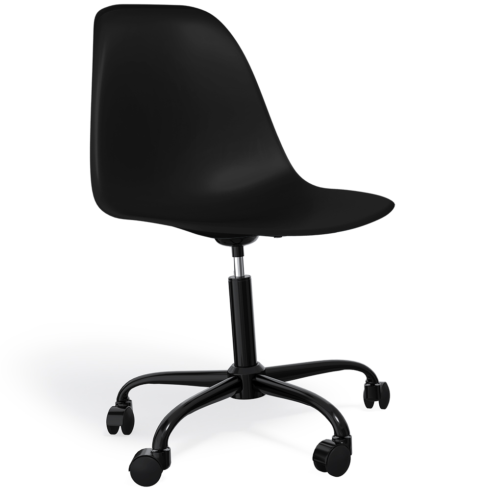 Buy Office Chair with Armrests - Wheeled Desk Chair - Black Denisse Frame Black 61268 - in the UK