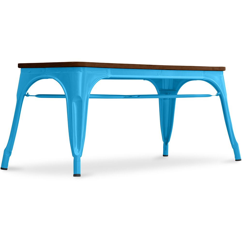  Industrial Design Bench - Wood and Metal - Stylix image 8
