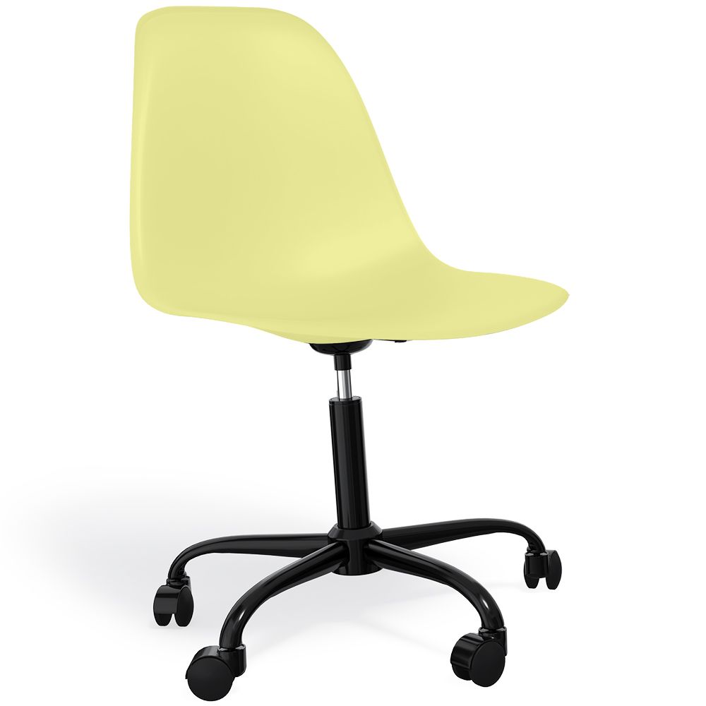 Office Chair with Armrests - Wheeled Desk Chair - Black Denisse Frame image 8