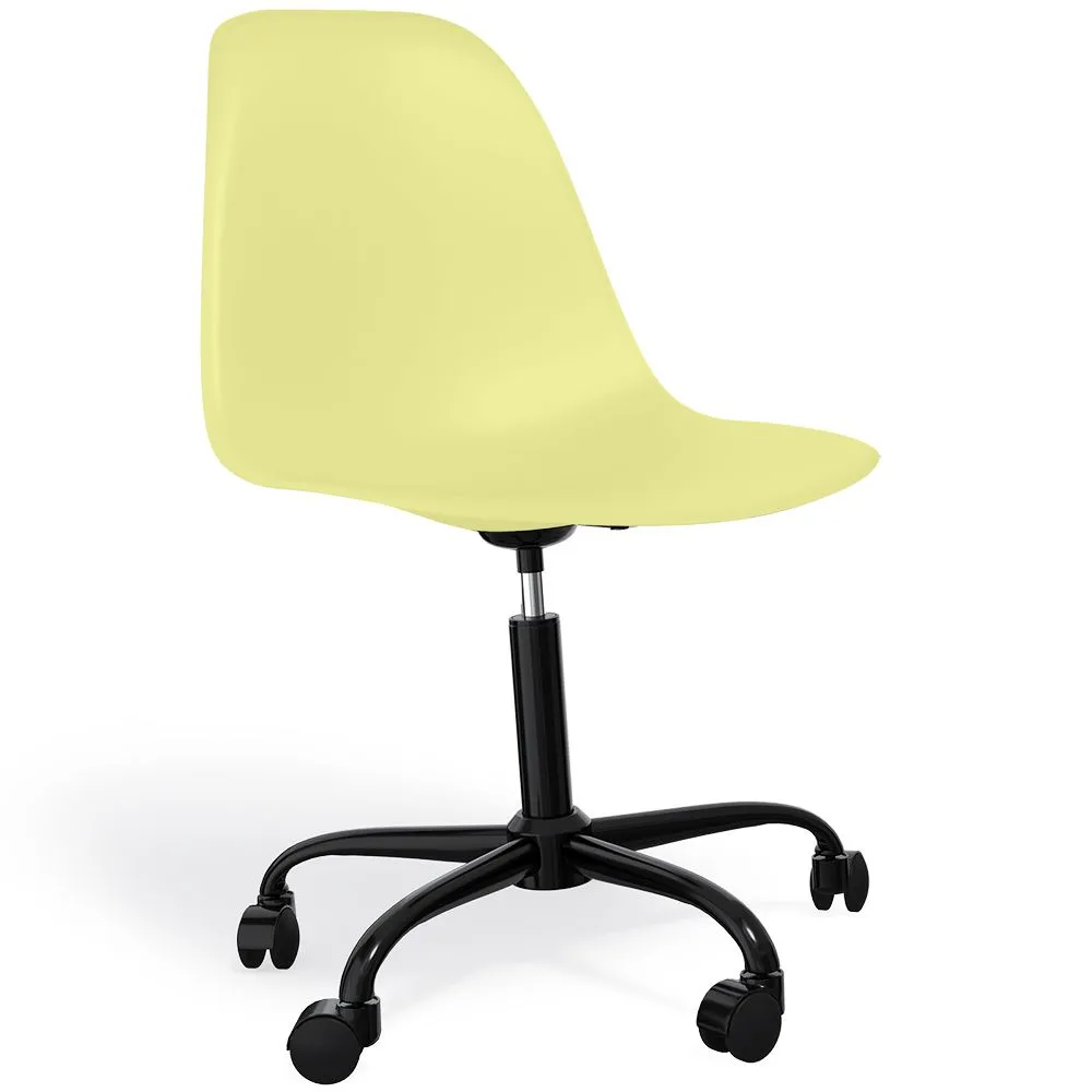 Office Chair with Armrests - Wheeled Desk Chair - Black Denisse Frame image 8