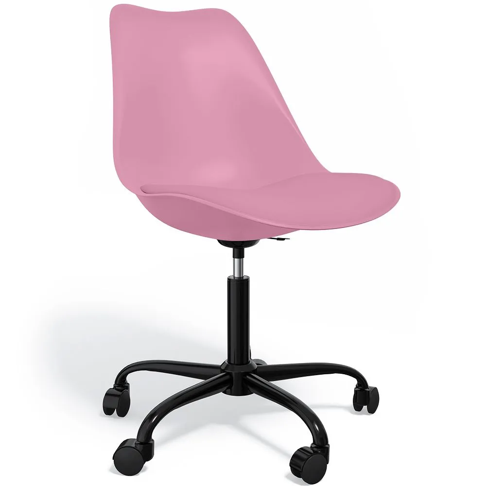 Office Chair with Wheels - Swivel Desk Chair - Tulip Black Frame image 8