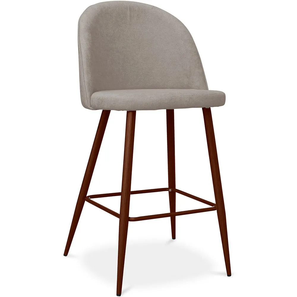 Fabric Upholstered Stool - Scandinavian Design - 66cm- Evelyne image 8