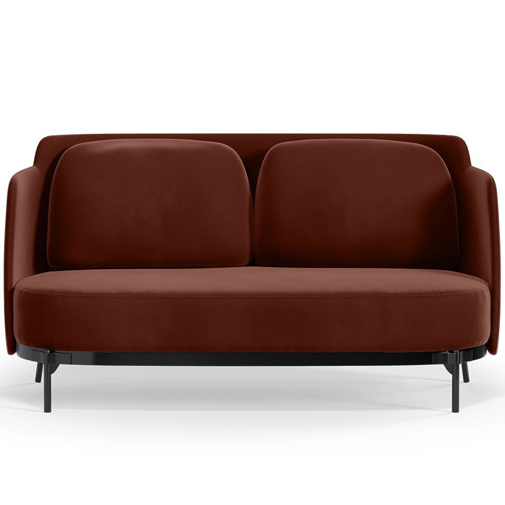 Buy Two-Seater Sofa - Upholstered in Velvet - Terrec Chocolate 61002 - in the UK