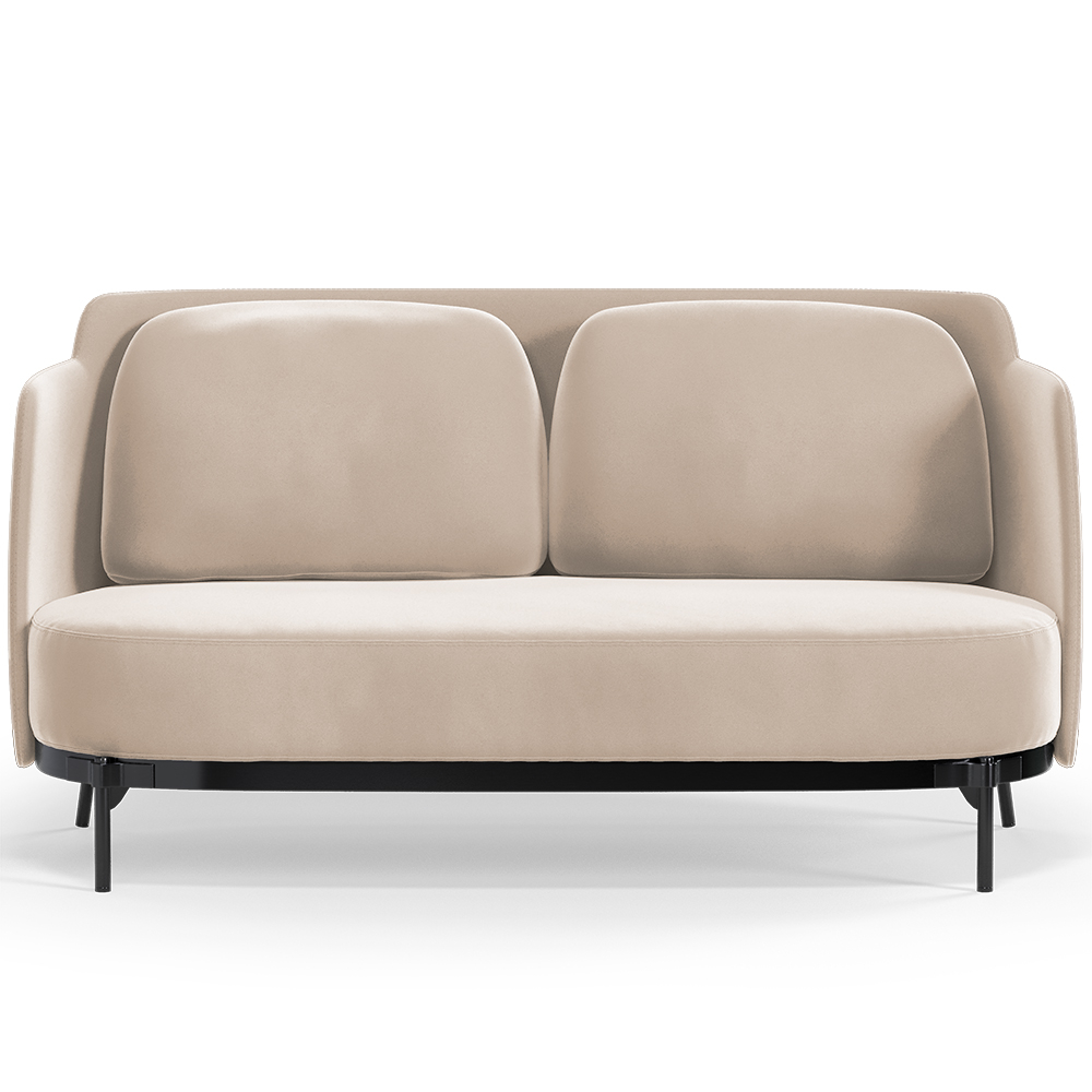  Buy Two-Seater Sofa - Upholstered in Velvet - Terrec Beige 61002 - in the UK