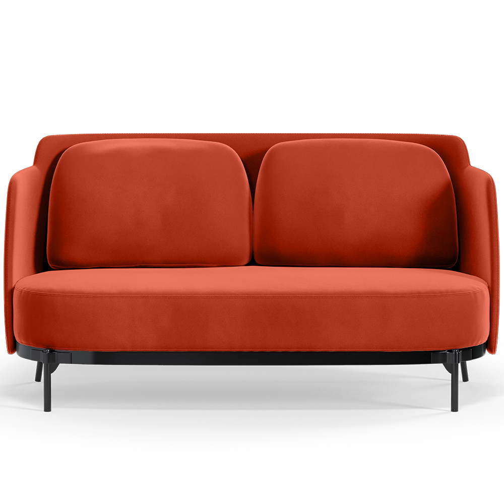  Buy Two-Seater Sofa - Upholstered in Velvet - Terrec Brick 61002 - in the UK