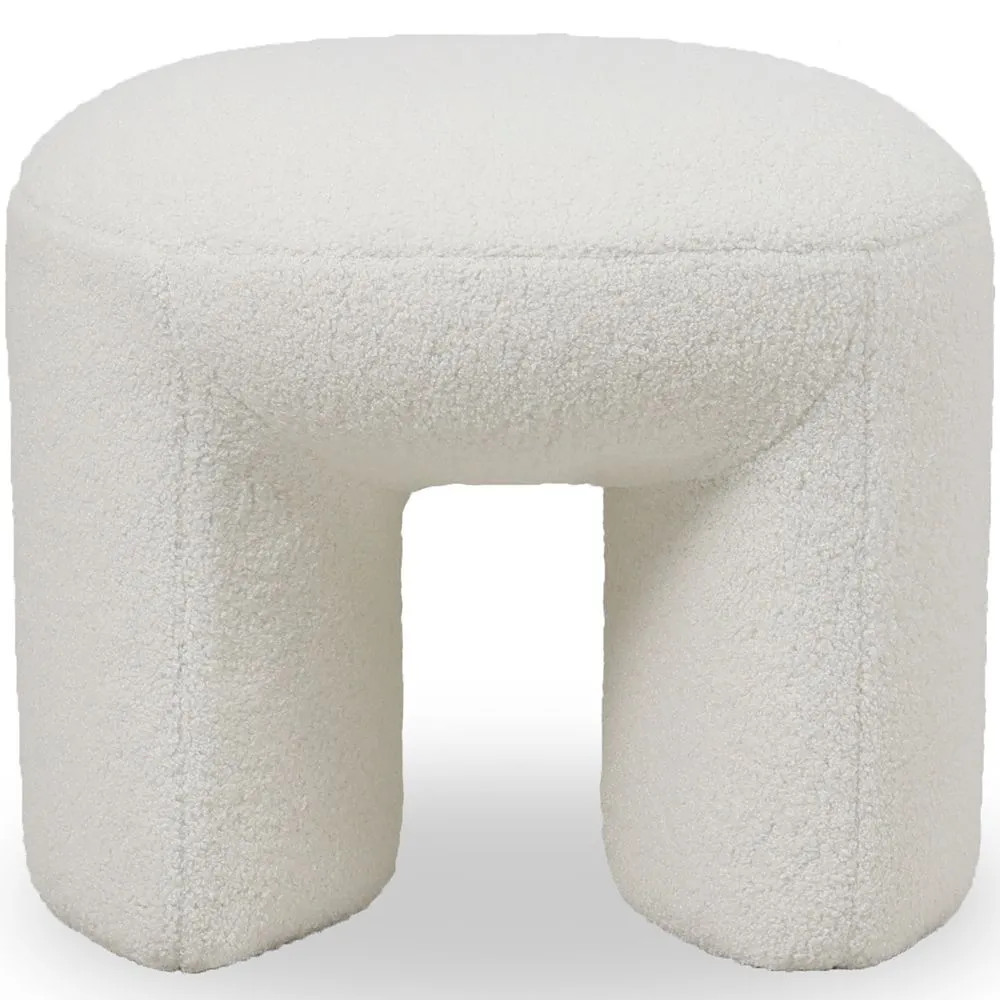 Ottoman Upholstered in Bouclé Fabric - Vieire image 8