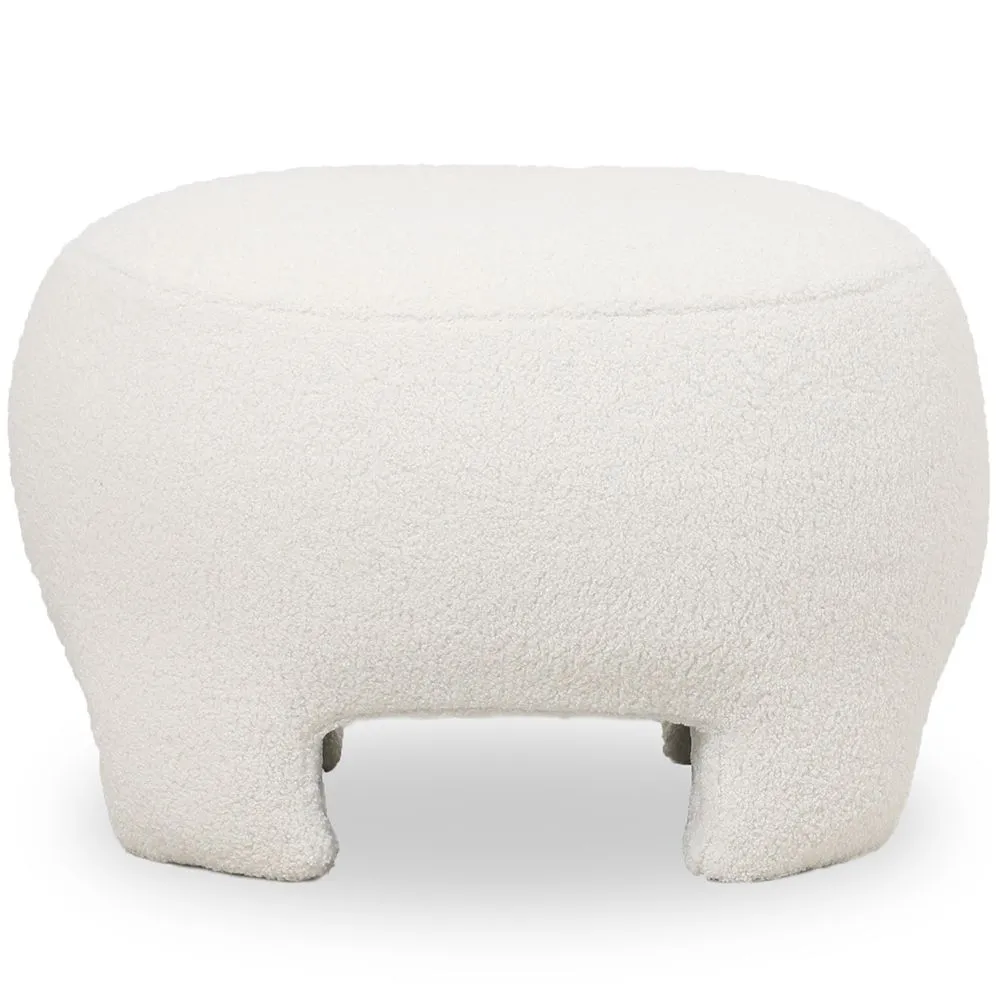Upholstered Ottoman - Pouf in Bouclé Fabric - Magnolia image 8
