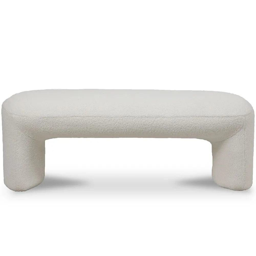 Upholstered Bench in Bouclé Fabric - Vieire image 8