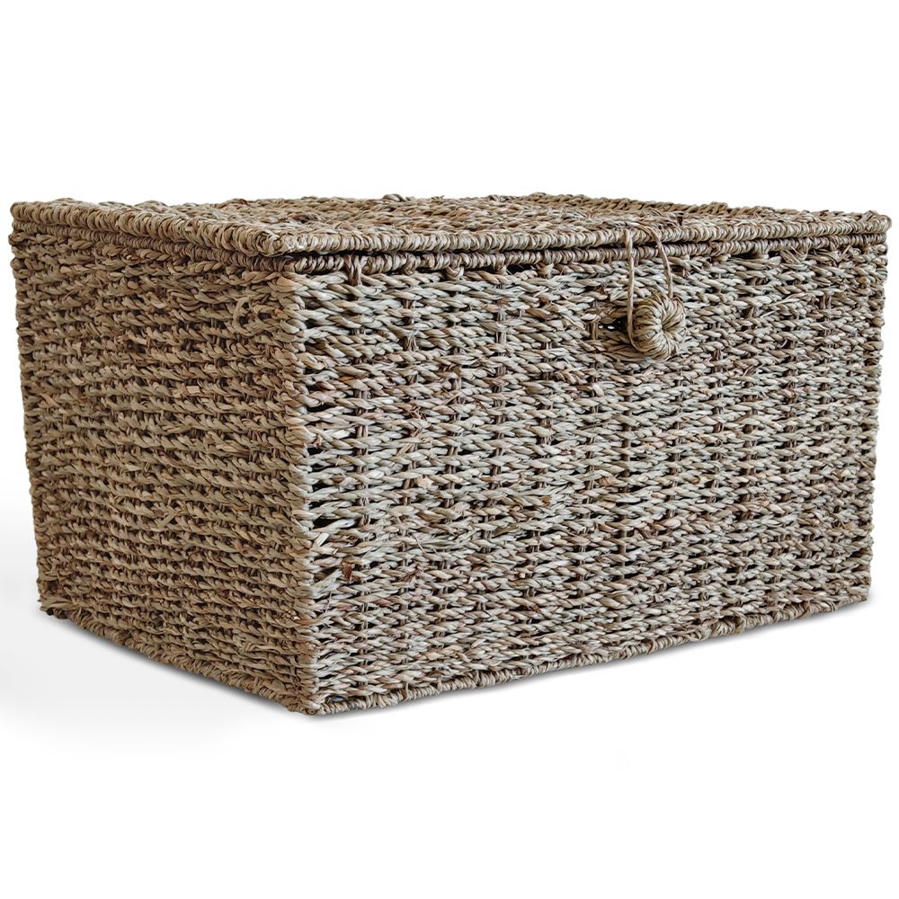 Natural Fiber Basket with Lid - 40x30CM - Baulera image 8