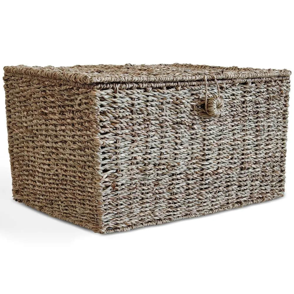 Natural Fiber Basket with Lid - 40x30CM - Baulera image 8
