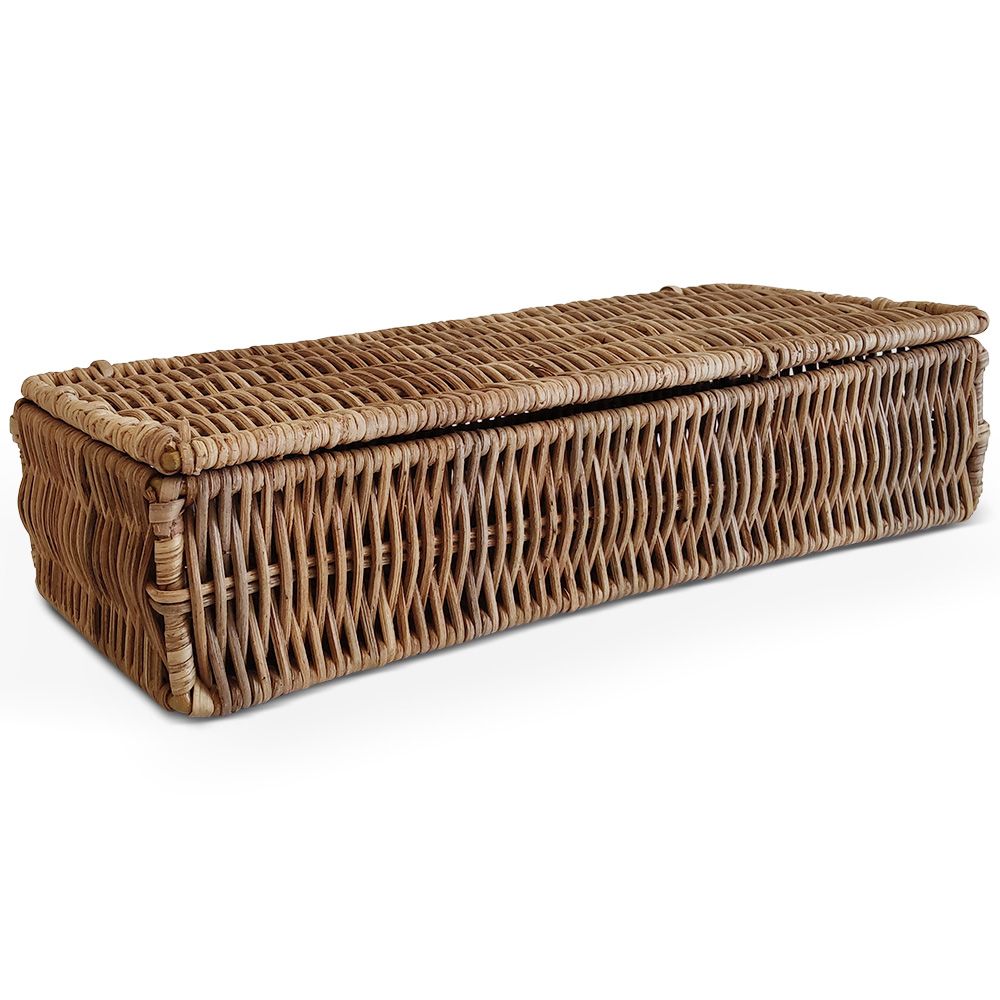 Rattan Basket with Lid - 26x10CM - Lung image 8