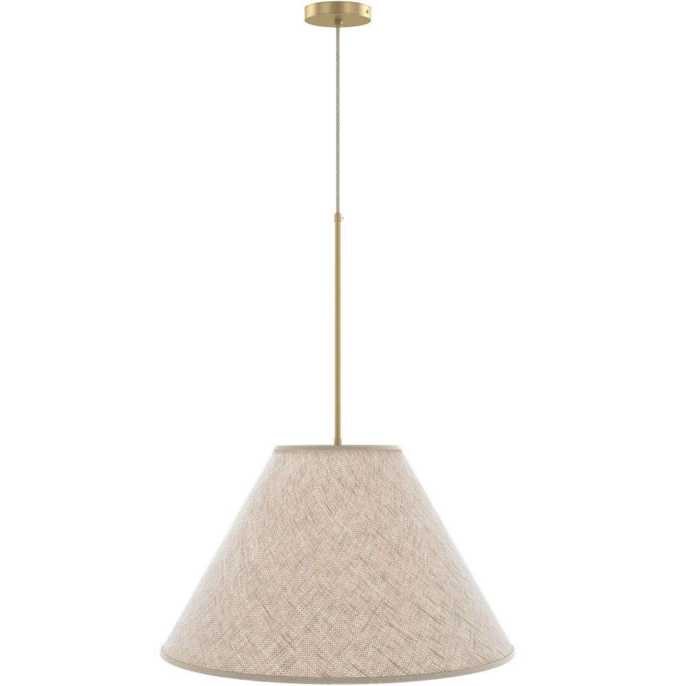 Hanging Ceiling Lamp with Beige Fabric Shade - Fula image 8