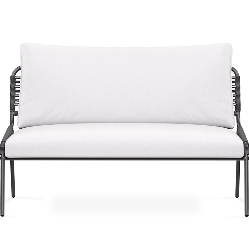 Outdoor Sofa 135cm - Aluminum and Synthetic Rattan - Brawma image 8