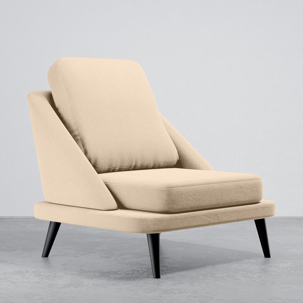 Velvet Upholstered Armchair - Scandinavian Style - Velvet Lounge image 8
