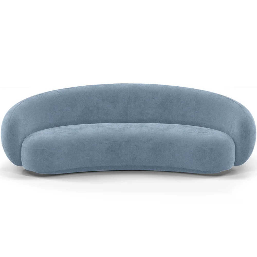 Velvet Curved Sofa - 3/4 Seats - Souta image 8