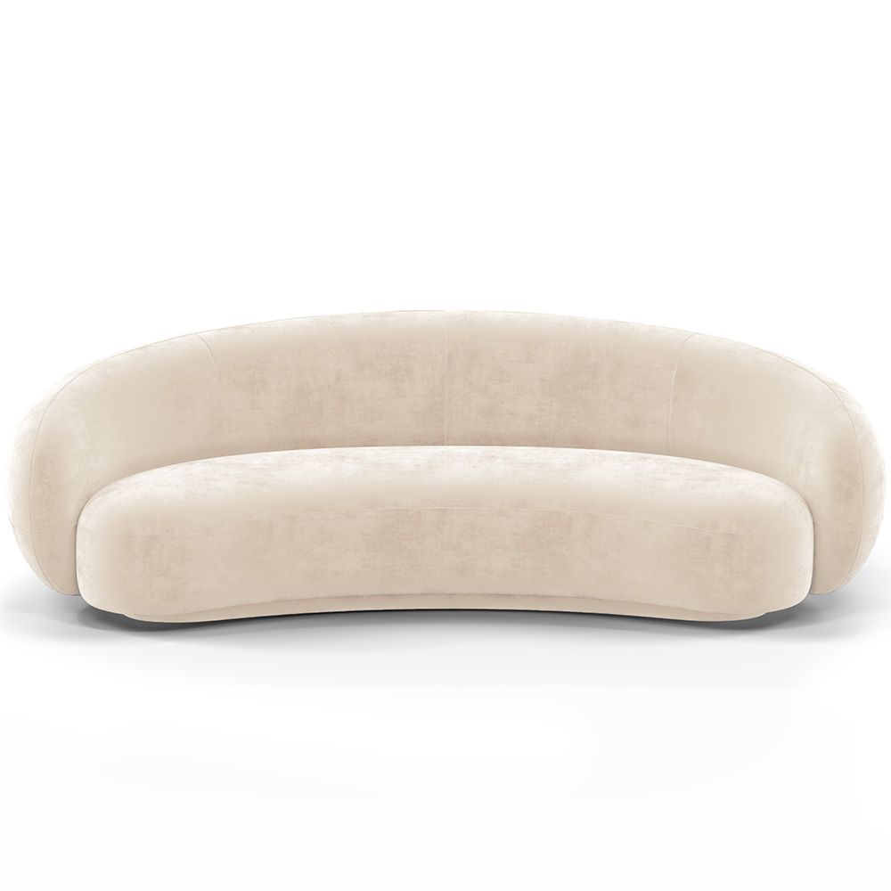 Velvet Curved Sofa - 3/4 Seats - Souta image 8