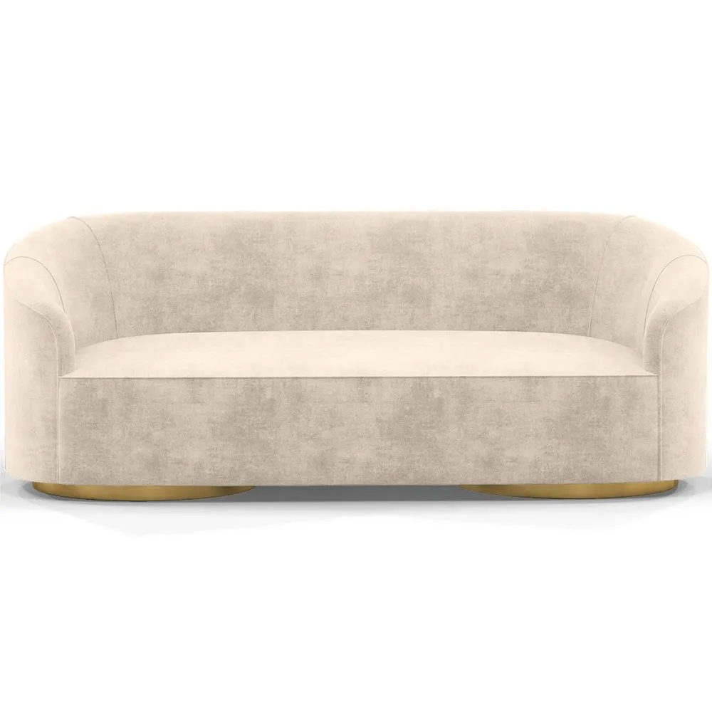 3/4-Seater Velvet Upholstered Sofa - Herina image 8