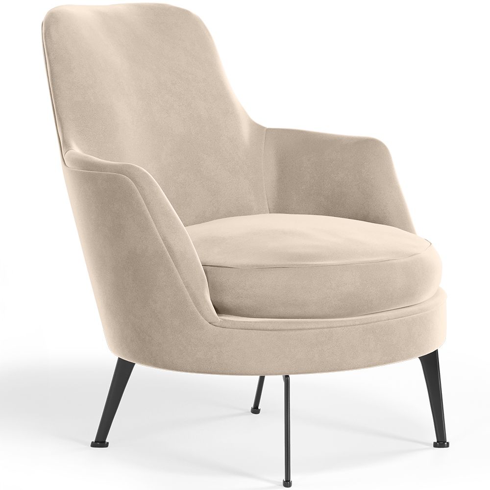 Contemporary Style Upholstered Velvet Design Armchair - Hanneh image 8