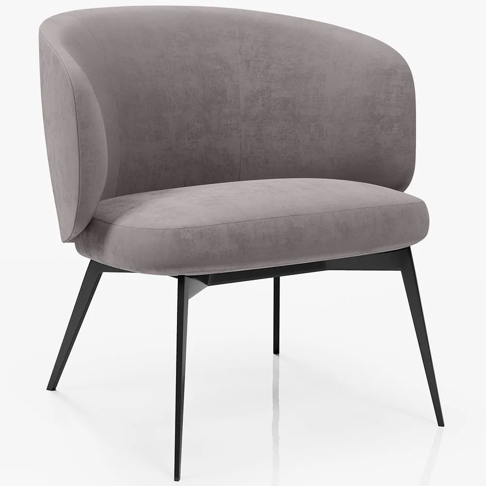 Curved Upholstered Design Armchair - Contemporary Style - Opreh image 8