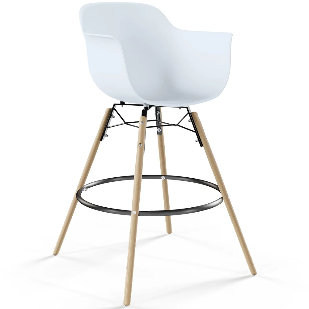 Bar Stool - Scandinavian Design - Wooden Legs - Nordika image 8