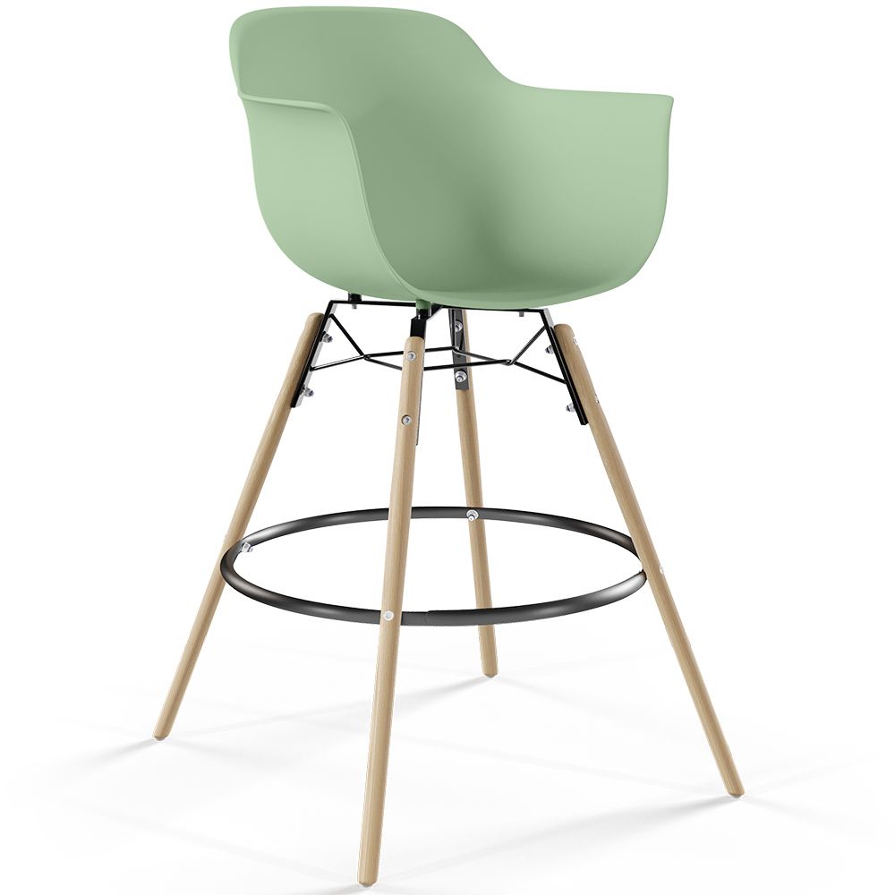 Bar Stool - Scandinavian Design - Wooden Legs - Nordika image 8