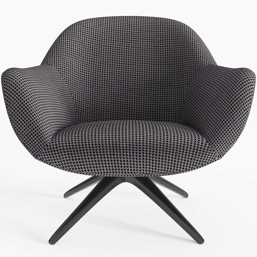 Upholstered Curved Design Contemporary Style Armchair - Mirrel image 8