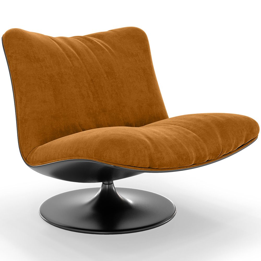 Upholstered Curved Design Contemporary Style Armchair - Tulipe image 8