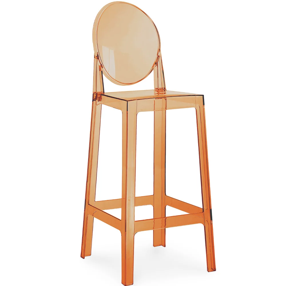 Bar Stool with Backrest - Transparent Design - 75cm - Victoria Queen image 8