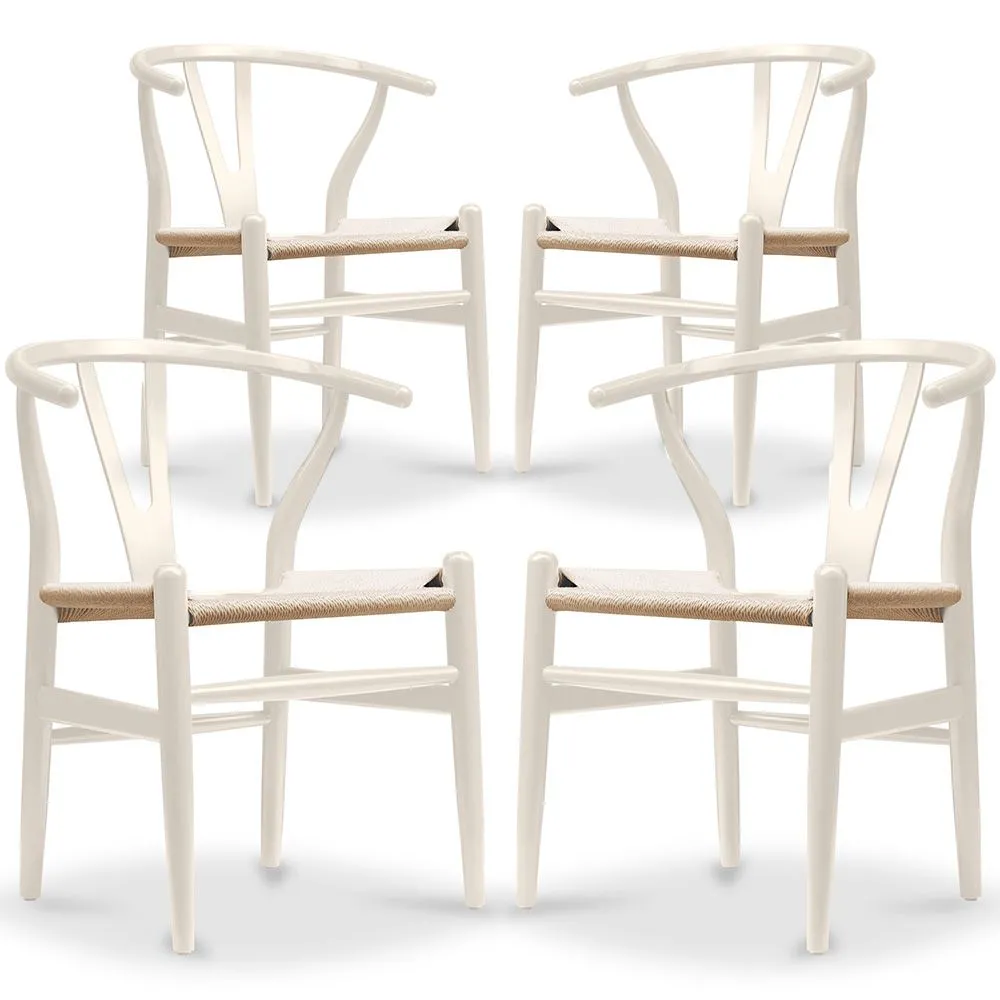 Pack of 4 Dining Chairs Wooden - Scandinavian Style - Wish image 8