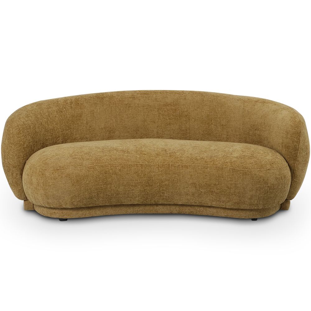 Curved Contemporary Style Design Sofa Upholstered in Chenille - Curvy image 8