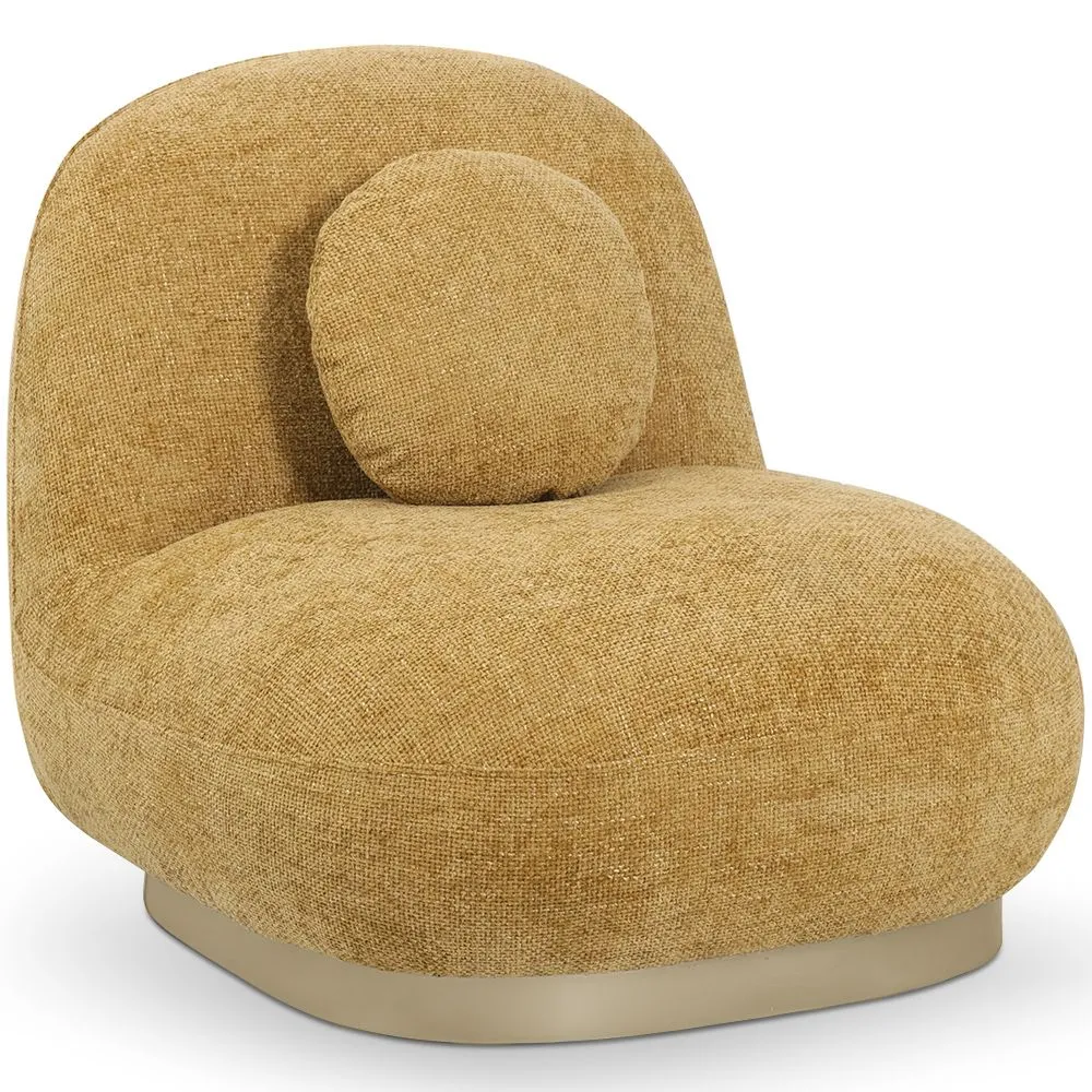Curved Contemporary Style Design Armchair Upholstered in Chenille - Larry image 8
