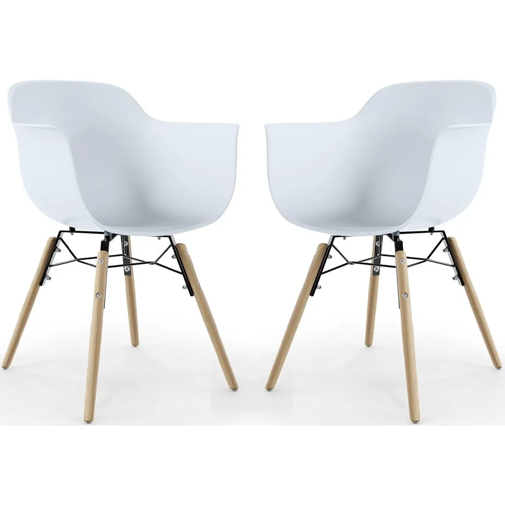 Dining Chair - Scandinavian Design - Wooden Legs - Pack of 2 - Nordika image 8