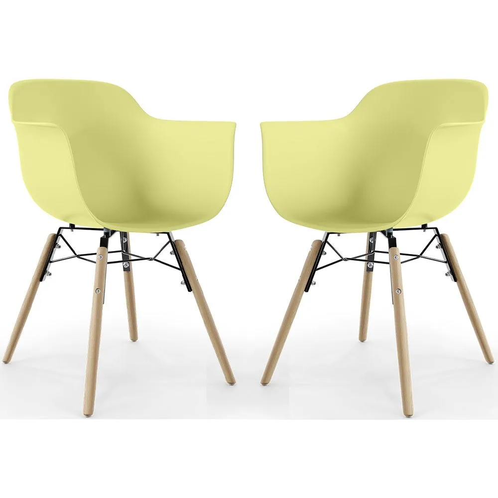 Dining Chair - Scandinavian Design - Wooden Legs - Pack of 2 - Nordika image 8